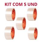 Kit com 5 Fita Adesiva Para Embalagem Transparente 45mm x 45mm