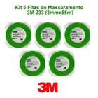 Kit com 5 Fita de Mascaramento 3M 233+ 3MM X 55M
