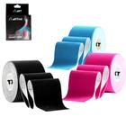 Kit com 5 Fitas Kinesio Adesivas Kinesiology Taping 5m para Reabilitação Muscular