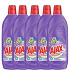 Kit com 5 Limpador Diluível Ajax Festa das Flores Lavanda 1L Cada