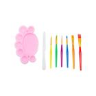 Kit com 5 Pincéis com 1 Godê e 1 Espátula Cores Diversas - Item Sortido