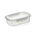 Kit com 5 potes rasos grande com travas 1,1 litros