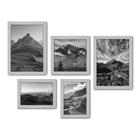 Kit Com 5 Quadros Decorativos - Paisagem Montanhas - 044kq01b