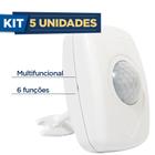 Kit Com 5 Sensor de Presença Sobrepor Parede 180g Qa21m Qualitronix