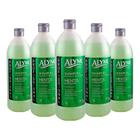 Kit com 5 Shampoo Profissional Alyne Mentol Refrescante Antirresíduos 1L