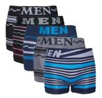 Kit com 5 Unidades Cueca Box Sortida Sem Custura Men