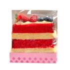 Kit com 5 unidades de embalagens para fatias - Slice Cake Rosa Fiori