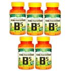 Kit com 5 Vitaminas B5 Acido Pantotenico 60 Capsulas de 500mg Unilife