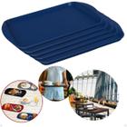 Kit com 50 Bandejas Multiuso Retangular 44x30,7 cm Resistente Restaurante Self Service Fast Food