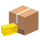 Kit Com 50 Caixa De Luz 4X2 Embutir Amarela