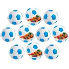 Kit com 50 Potes Lembranças Aniversário Bola de Futebol Azul