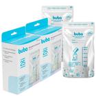 Kit com 50 Saquinhos Para Leite Materno 200ml Antivazamento Buba