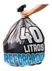 Kit Com 500 Sacos De Lixo 40 Litros Reforçado Preto