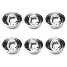 Kit com 6 Bowl de Inox Profissional de 18cm Polido Tigela - Like Kitchen