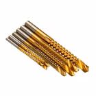 Kit Com 6 Brocas De Corte Lateral Em Aço Com Titânio Charbs