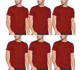 Kit com 6 Camisas Camisetas Blusas Baby Looks T-shirts Masculina Feminina Slim Básica 100% Algodão