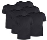 Kit com 6 Camisetas Básicas Algodão Preto Tamanho GG