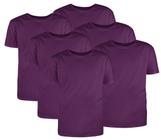 Kit com 6 Camisetas Básicas Algodão Violeta Tamanho GG