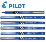 Kit Com 6 Canetas Pilot Hi Tecpoint V5 Azul