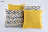 Kit Com 6 Capas de Almofada 45x45 Amarela Jacquard Com Ziper - Casa Pedro