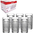 Kit Com 6 Copos De Vidro 300Ml Alto Diamond - Ref. Cplg-001 - Hauskraft