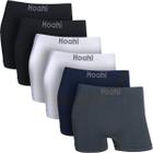 Kit Com 6 Cuecas Boxer Masculina Sem Costura Poliamida Premium Hoahi