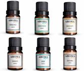 Kit com 6 essencias oleos aromatizantes difusor de ambientes 30 ml