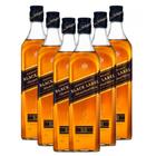 Kit com 6 Johnnie Walker Black Label Blended Scotch Whisky 750ml