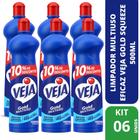 Kit com 6 Limpadores Multiuso Original Veja Gold 500Ml