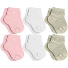 Kit com 6 Pares de Meias Lupo Baby Infantil Cano Médio em Algodão Lisa Básica Meninos e Meninas