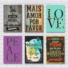 Kit Com 6 Placas Em Mdf - Frases Motivacionais - R+ Adesivos