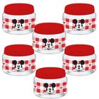 Kit com 6 potes organizador Paris Mickey 600ml