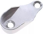 Kit Com 6 Suporte Cabideiro Oval Para Tubo Oblongo Cromado
