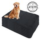 Kit com 6 Tapetes Higiênicos 100x70 Preto 200 Lavagens para cães - Alta Absorção - Ecológico