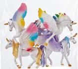 Kit com 6 unicornios em formato de brinquedo