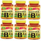 Kit com 6 Vitaminas B7 Biotina 500mg 60 cápsulas Unilife Original