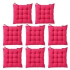 Kit com 8 almofadas futon assento para cadeira - pink - nacional