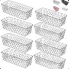 Kit com 8 Cesto Organizador Multiuso comprido