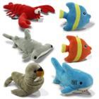 Kit Com 8 Chaveiros De Pelúcia Bichos Do Mar Pequenos - Ss Toys