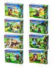 Kit Com 8 Lego Minecraft Barato - 323 peças - Coleção Fazenda, Abelha - MG1139