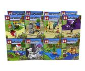 Kit com 8 Lego Minecraft Barato - Ender Dragão, esqueleto MG398