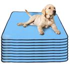 Kit com 9 Tapetes Higiênicos 100x70 Azul 200 Lavagens para cães - Alta Absorção - Vila Flor