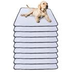 Kit com 9 Tapetes Higiênicos 100x70 Branco com borda Preta Laváveis para cães - Alta Absorção - Vila Flor