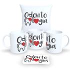 Kit Com Almofada 30x30cm e Caneca de Porcelana Profissões 2 - Estampa Sublimada