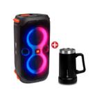 Kit com Caixa de Som JBL Partybox 110 USB Bluetooth + Caneca Térmica Goldentec Termic Beer 730ml Preta