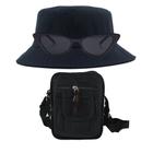 Kit Com Chapéu Bucket, Bolsa Pochete Shoulder E Oculos De Sol - MD-02