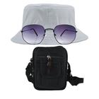 Kit Com Chapéu Bucket, Bolsa Pochete Shoulder E Oculos De Sol - MD-04