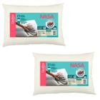 Kit Com Dois Travesseiros NASA Antiácaro Viscoelástico Ortopédico Duoflex