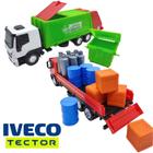 Kit Com Dois Veículos De Brinquedo Iveco Tector - Caminhão Do Lixo + Caminhão Expresso - Usual Brinquedos