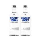 Kit com duas Garrafas de Vodka Absolut Regular 1L